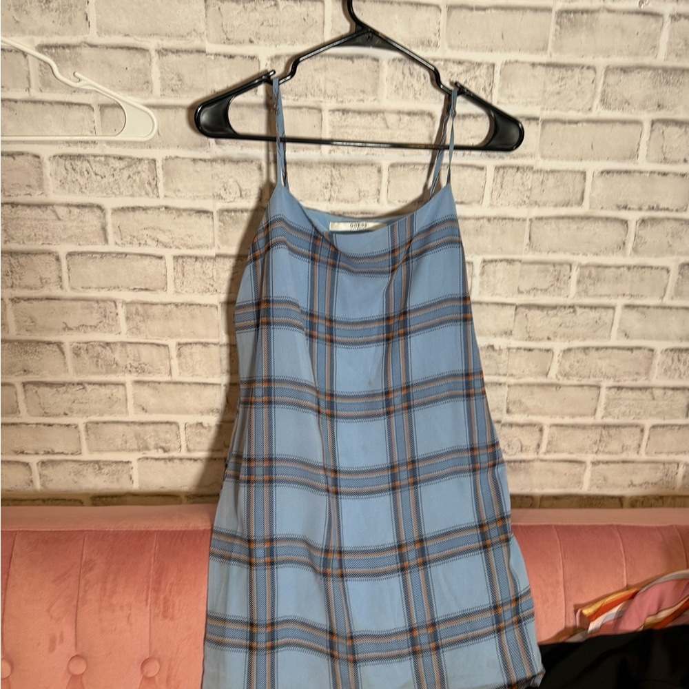 Blue Plaid Women's Dress
